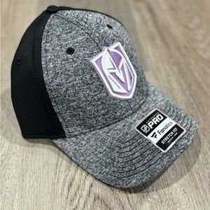 Fanatics Vegas Golden Knights Heather Hockey Fights Cancer Flex Fitted Hat M/L